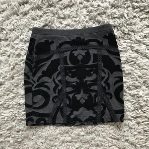 Free people black velvet skirt